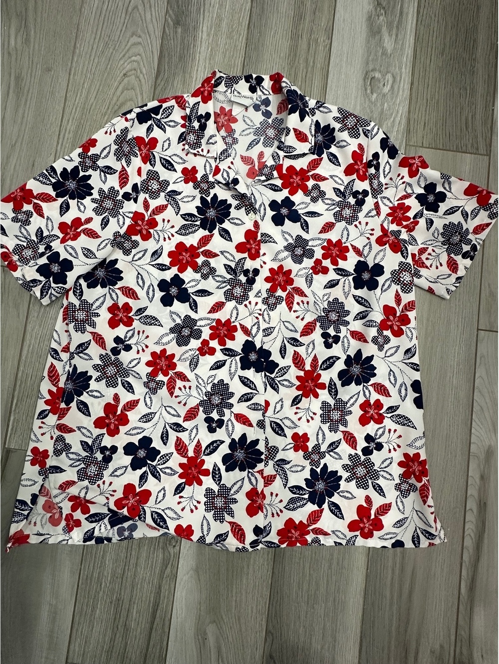 Vintage BonWorth Floral Button-Up Blouse